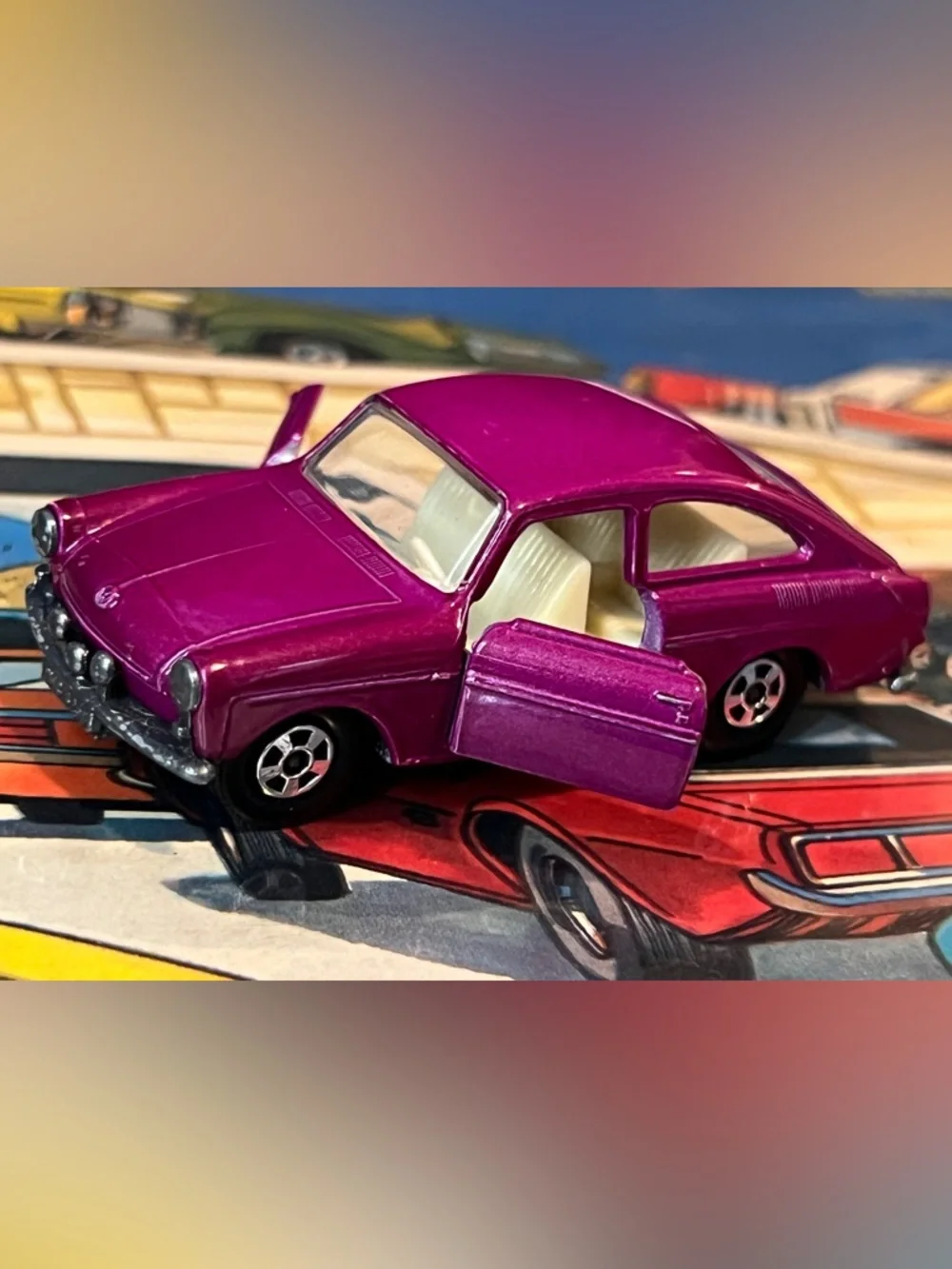 Vintage Matchbox Superfast No. 67 Volkswagen 1600 TL Purple Pink Lesney England